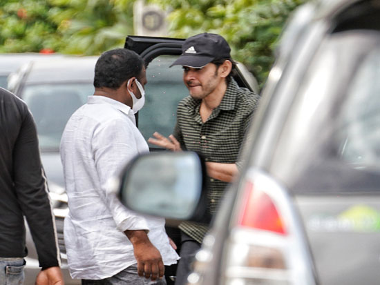 Mahesh Babu on sets  in Hyderbad
